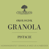 Økologiske granola med pistacienødder - Colombani.dk