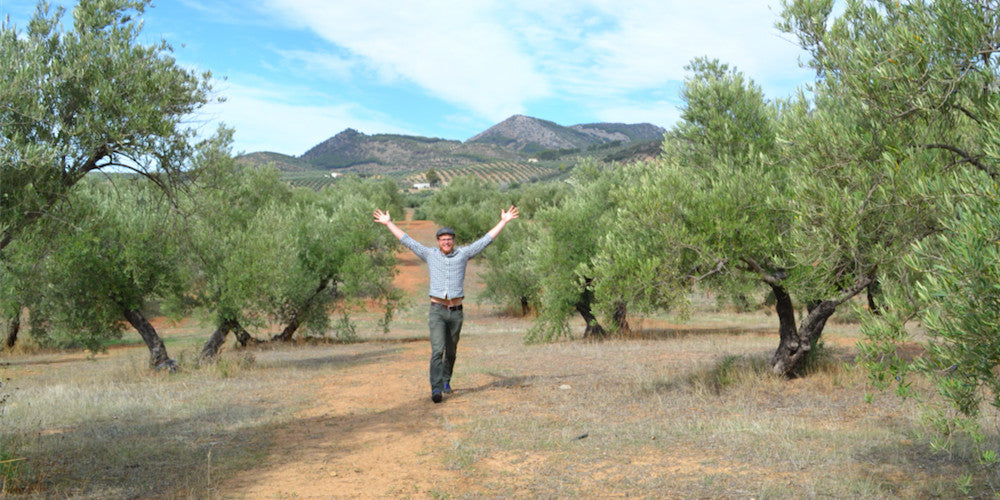 Billede af Jesper ude på olivenmarkerne