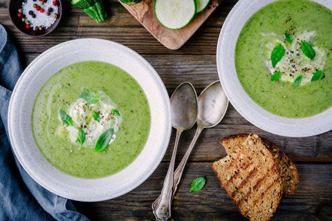 Broccolisuppe med økologisk olivenolie