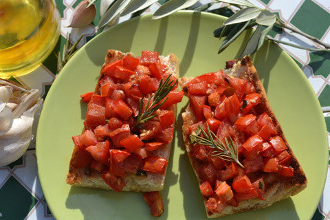 Bruschetta med økologisk olivenolie
