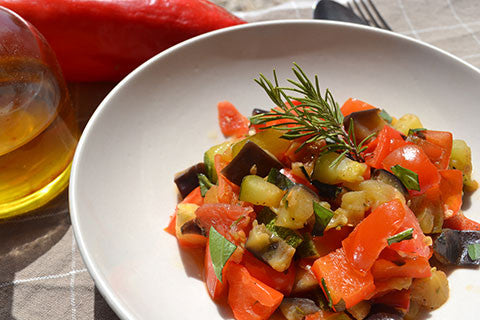 Ratatouille med økologisk olivenolie