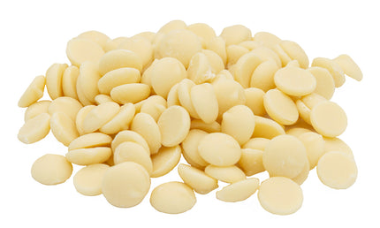 Chokoladeknapper, hvid, 500 gram, økologisk