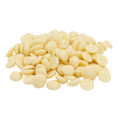 Chokoladeknapper, hvid, 500 gram, økologisk