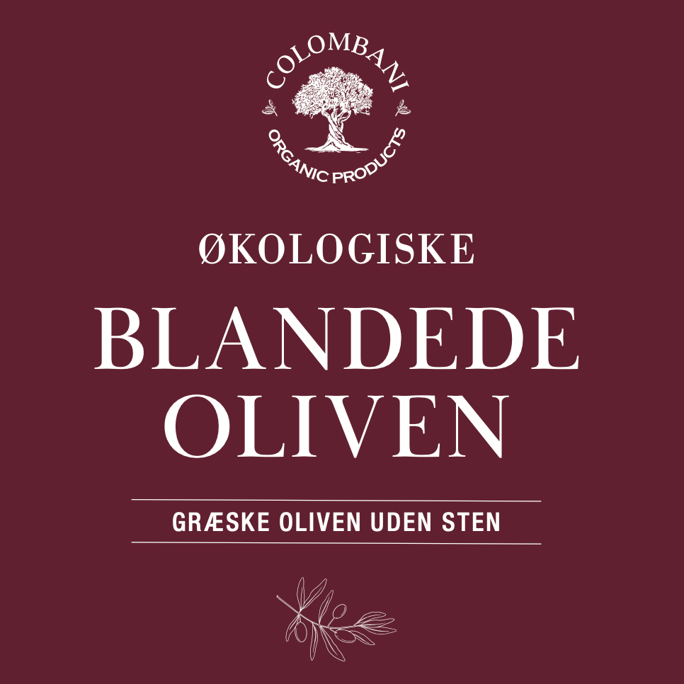 Græske Blandede Oliven, 1000 gram,  økologiske