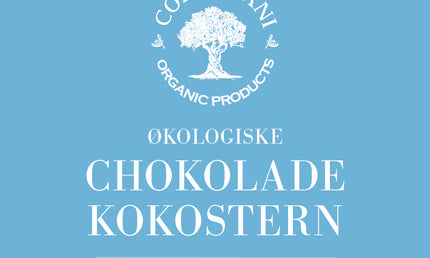 Kokostern med mørk chokolade, 250 gram, økologisk