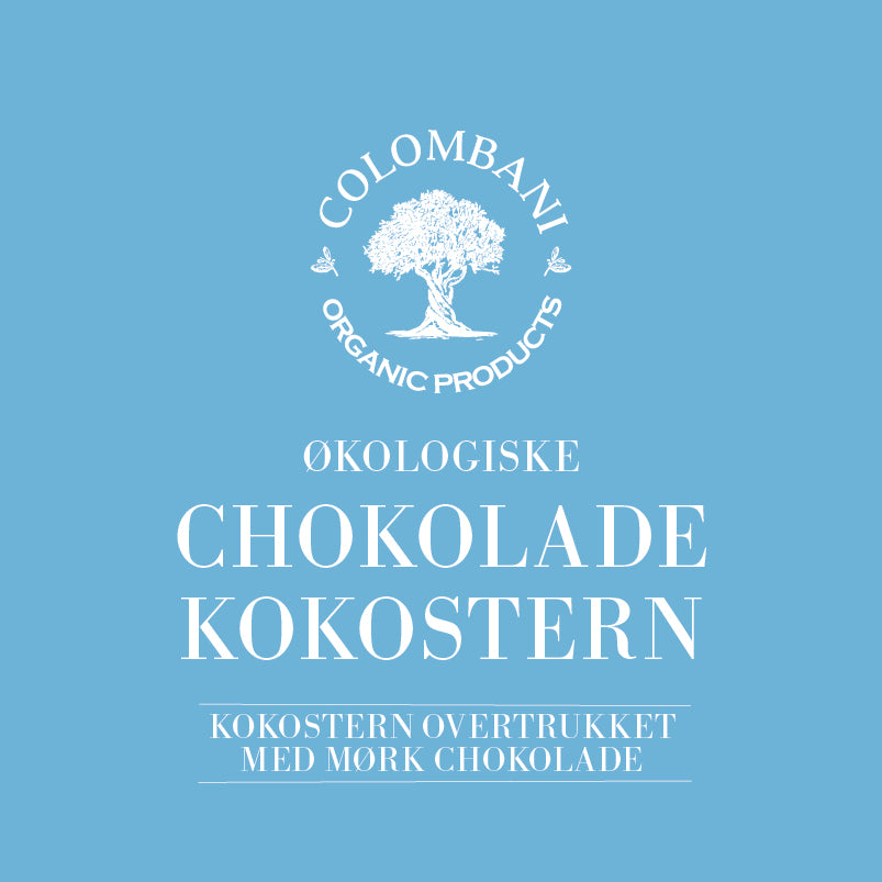 Kokostern med mørk chokolade, 250 gram, økologisk