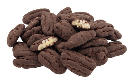 Pekannødder med mørk chokolade og sydesalt, 250 gram, økologisk