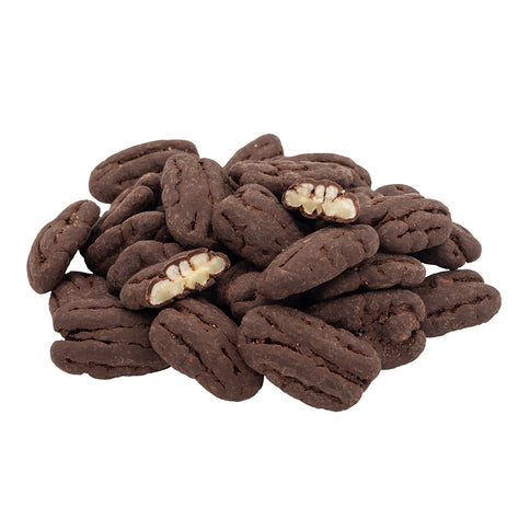 Pekannødder med mørk chokolade og sydesalt, 250 gram, økologisk