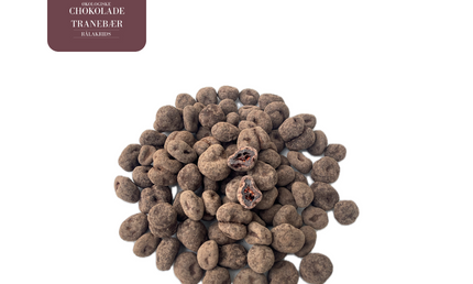 Tranebær med chokolade og rålakrids, 250 gram, økologisk