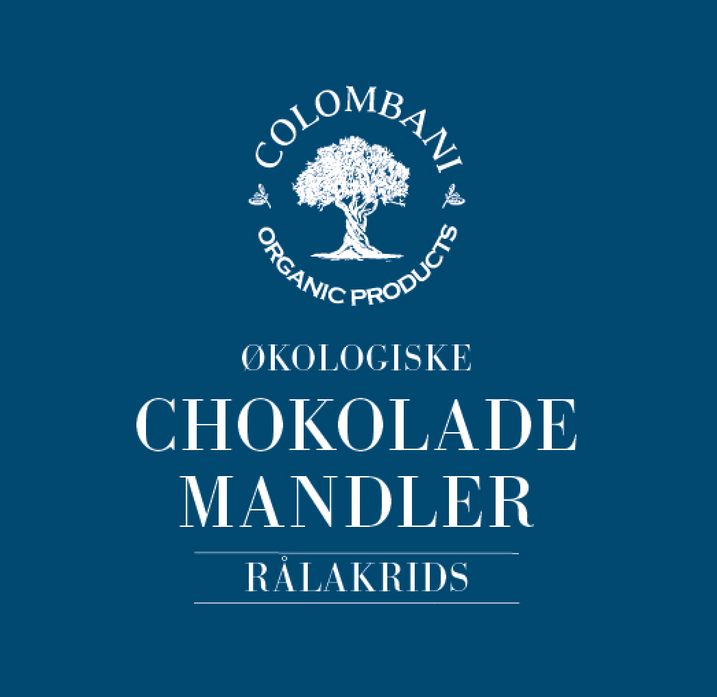 Mandler med chokolade og rålakrids, 500 gram, økologisk