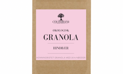 🎁 Gavepose, 100 gram, granola, økologisk (Hindbær/Pekan) (100% off)
