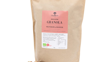 Granola, 1 kg, økologisk (Tranebær & rosiner)