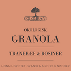 Økologiske granola med tranebær og rosiner - Colombani.dk