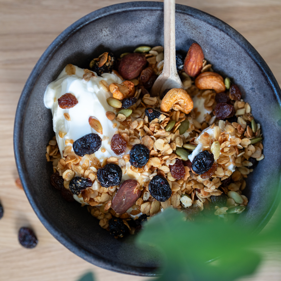Granola, 1 kg, økologisk (Tranebær & rosiner)