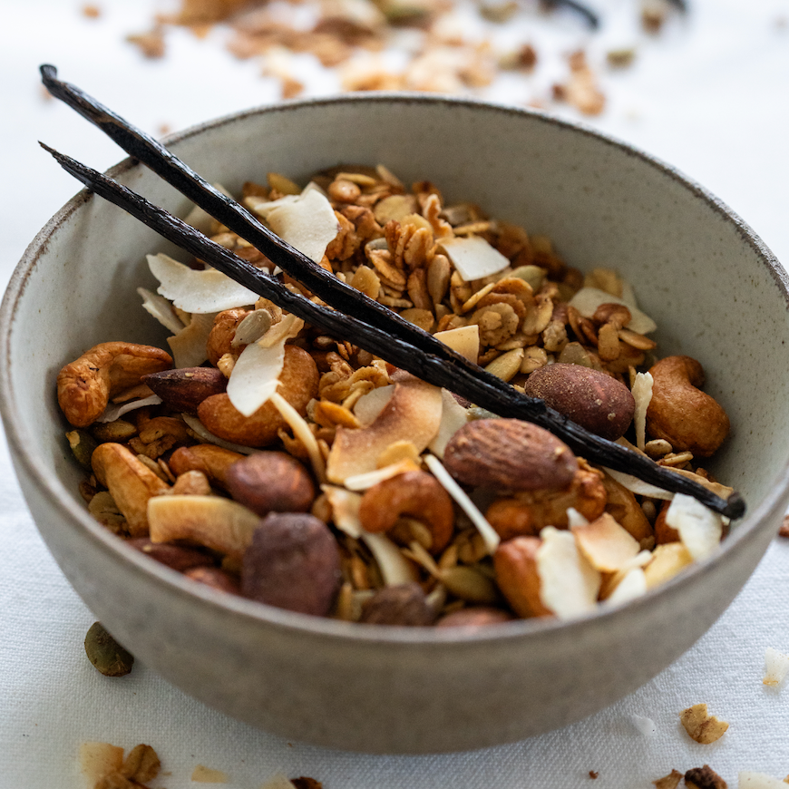 Granola, 1 kg, økologisk (Vanilje)
