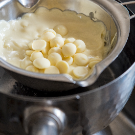 Chokoladeknapper, hvid, 500 gram, økologisk