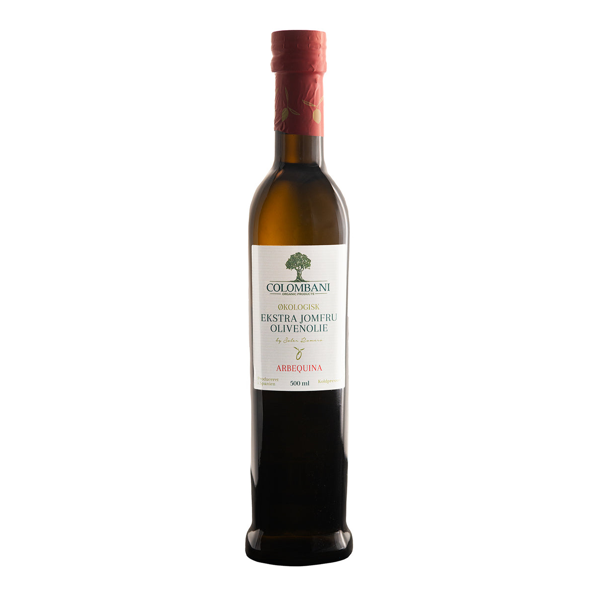 Olivenolie, 500 ml, ARBEQUINA, økologisk, koldpresset ekstra jomfru