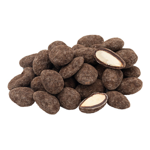 Mandler med chokolade og rålakrids, 250 gram, økologisk