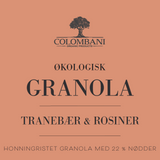 Økologiske granola med tranebær og rosiner - Colombani.dk