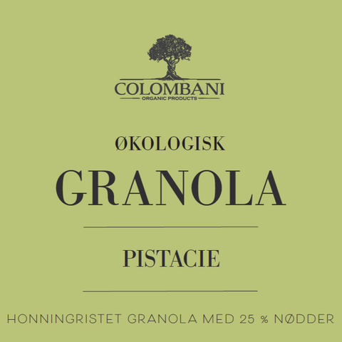Økologiske granola med pistacienødder - Colombani.dk