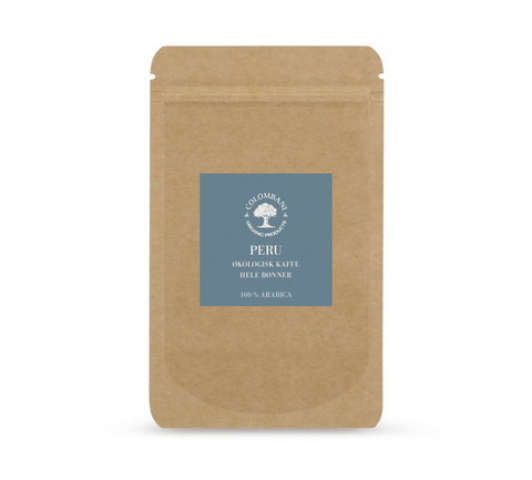 Gavepose, 100 gram, hele kaffebønner, PERU, økologisk