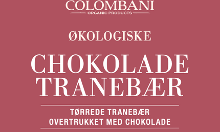 Tranebær med chokolade, 250 gram, økologisk