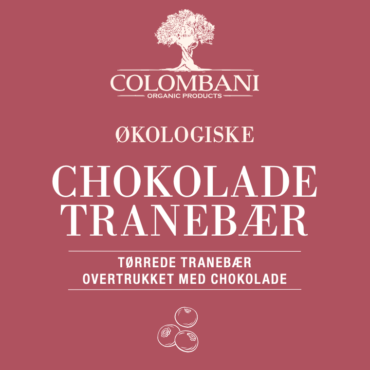 Tranebær med chokolade, 250 gram, økologisk