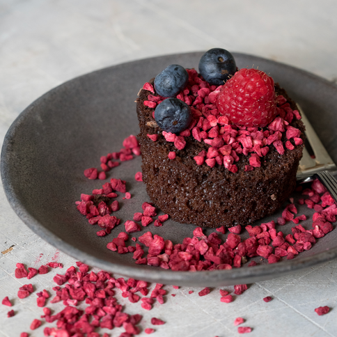 Hindbærstykker, frysetørret, 250 gram, økologisk