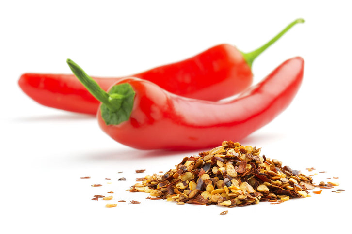 Chiliflager, stærk, 75 gram, økologisk