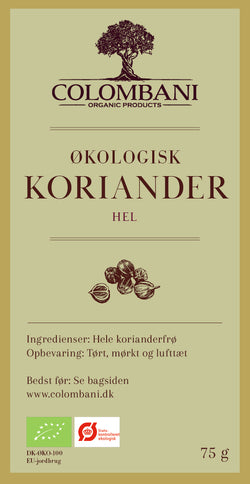 Koriander, hele, 75 gram, økologisk