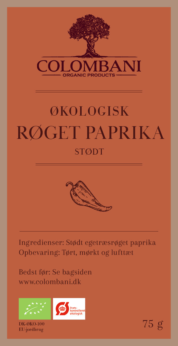 Paprika, røget, 75 gram, økologisk