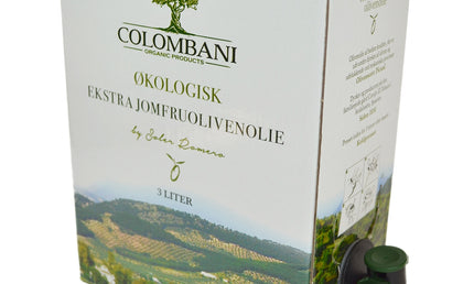 Olivenolie - Olivenolie, 3 Liter, Bag-in-box, økologisk, Koldpresset Ekstra Jomfru